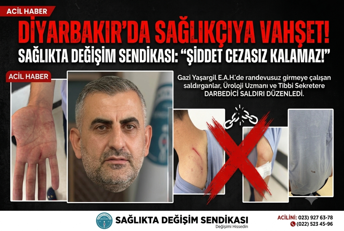 Diyarbakır'da Sağlıkta Şiddet: Düğününden Bir Gün Önce Görevde Olan Doktor ve Tıbbi Sekreter Saldırıya Uğradı