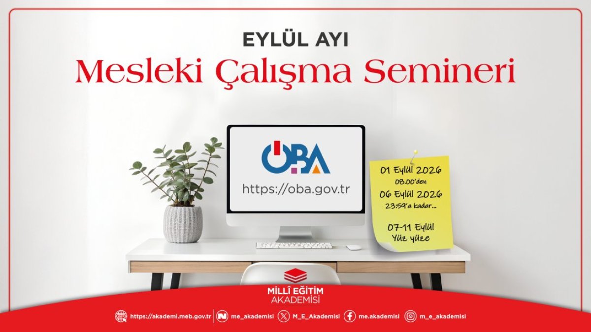Öğretmenlerin Eylül Ayı Mesleki Çalışma Programı Belli Oldu! İşte Tarihler