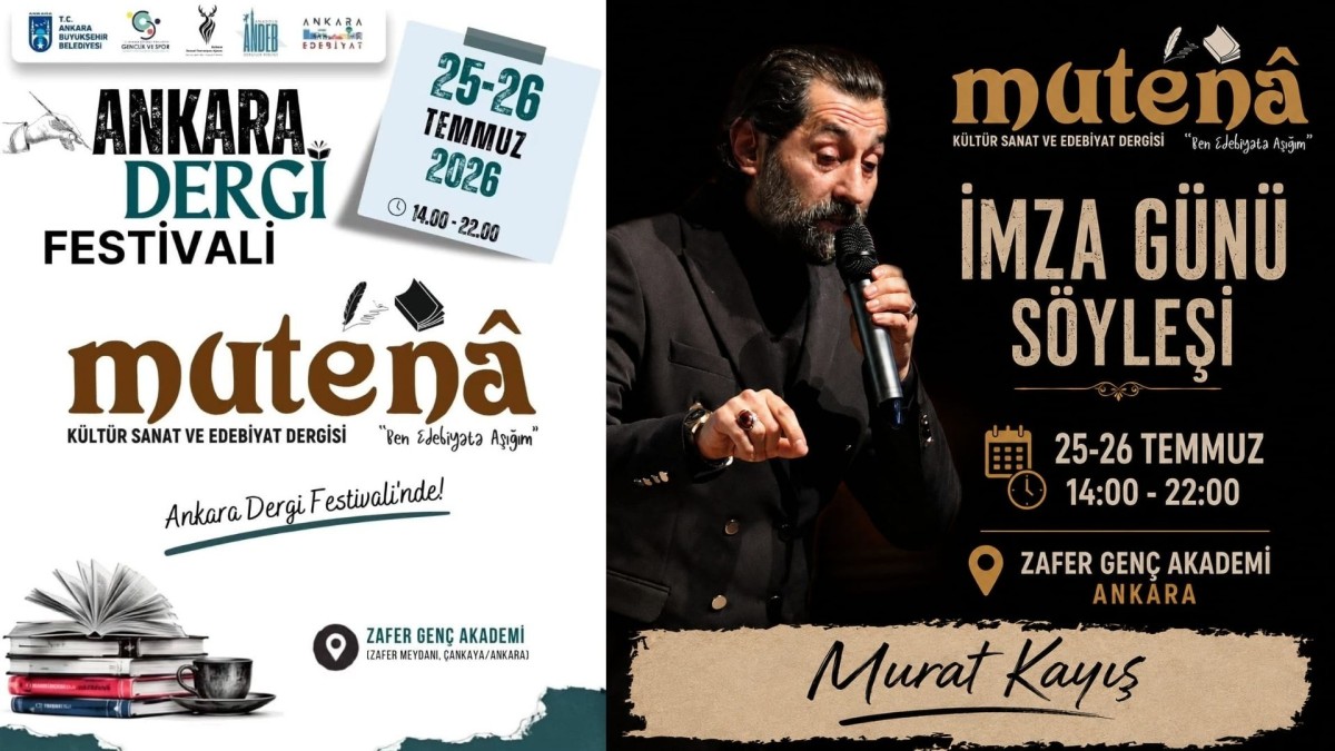 Ankara Dergi Festivali başlıyor: Mutenâ Dergisi Adıyaman’ı temsil edecek