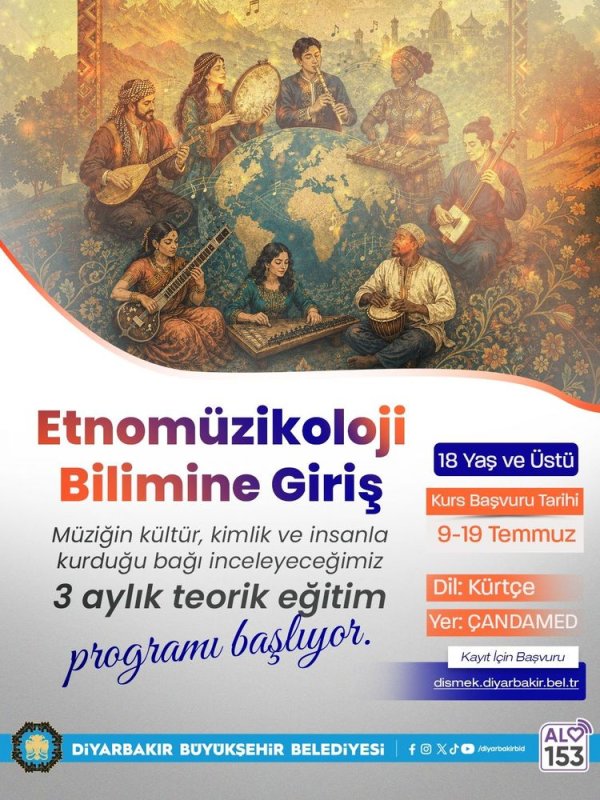 Kürtçe Etnomüzikoloji Kursu İçin Başvurular Başladı