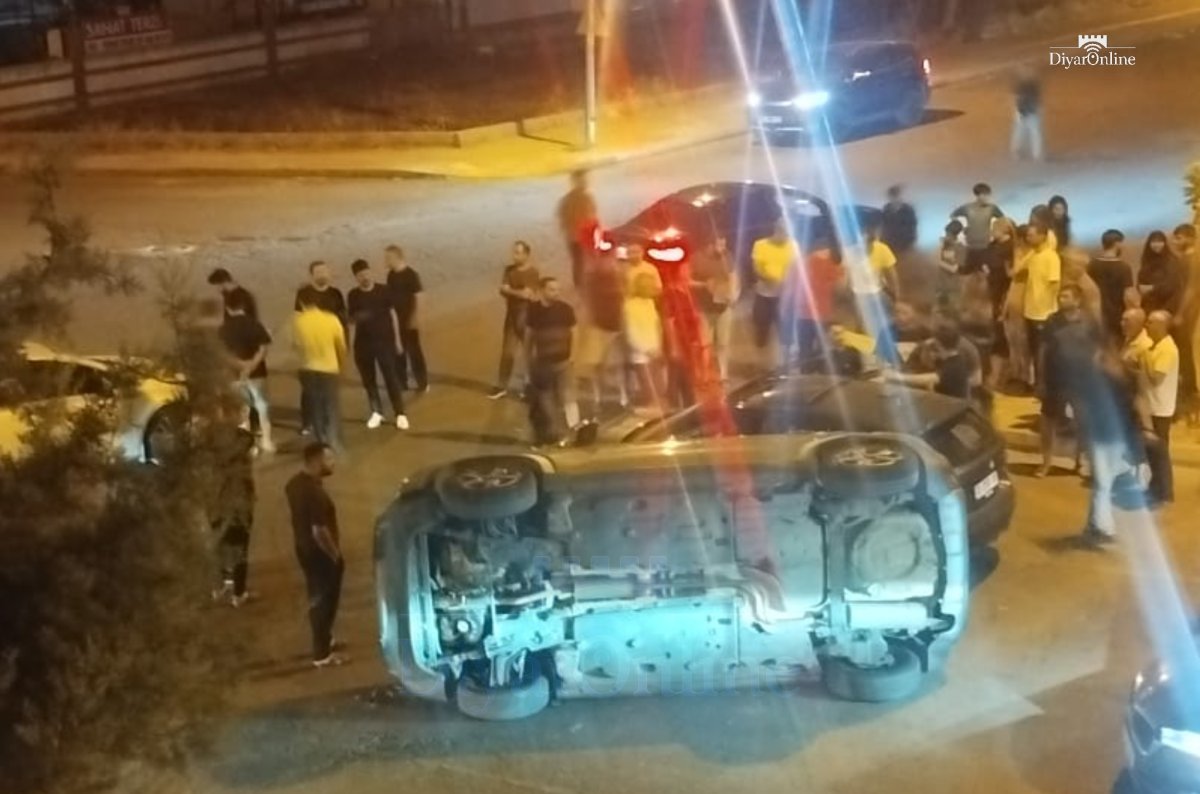 Diyarbakır Kayapınar’da Feci Kaza: Çarpışan Araçlardan Biri Takla Attı, 2 Hafif Yaralı