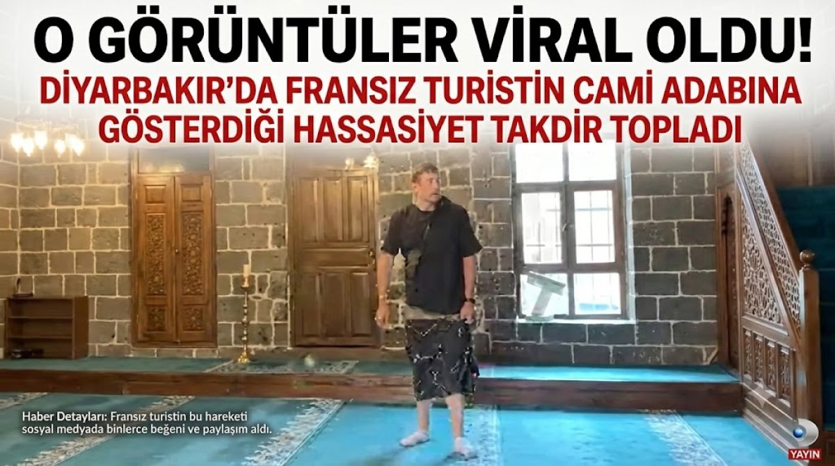 O Görüntüler Viral Oldu: Diyarbakır'da Fransız Turistin Cami Adabına Gösterdiği Hassasiyet Takdir Topladı